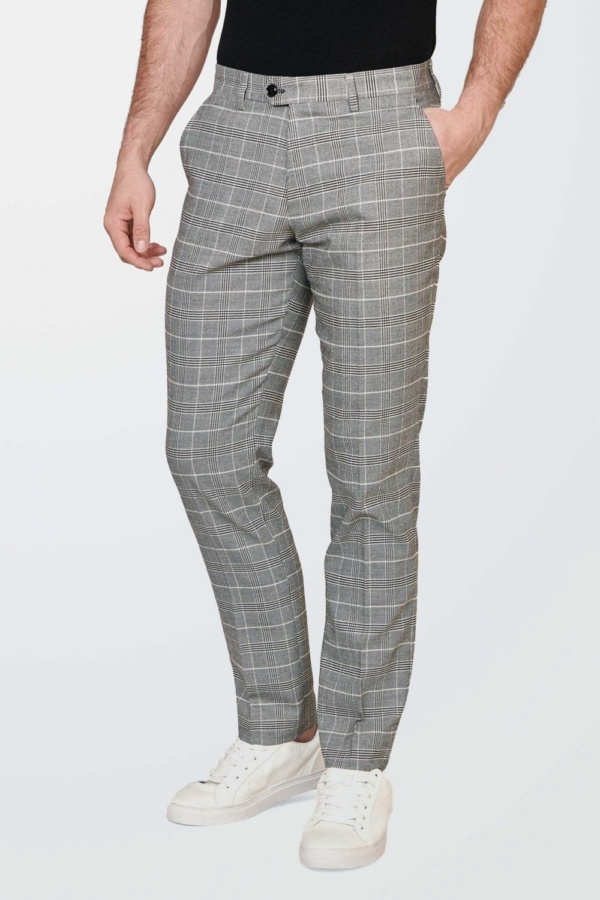 Marc Darcy Ross Grey Check Trousers