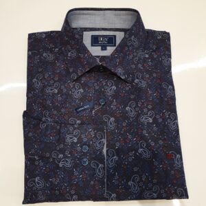 Daniel Grahame Navy Paisley Shirt