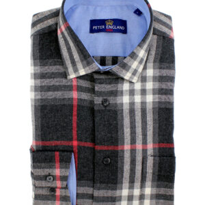 Peter England Black & Grey Warmhandle shirt