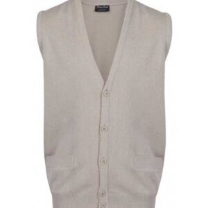 Franco Ponti Merino Wool Sleeveless Cardigan (Available in 11 Colours)