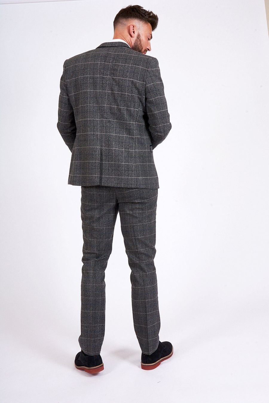 Marc Darcy Scott Grey Tweed Check Jacket - Image 4